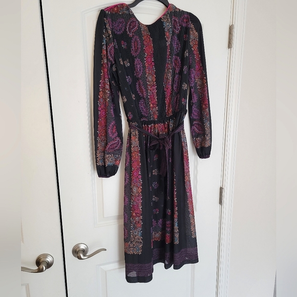 💥 JENNIFER GEE Vintage 70s Secretary Dress - cottage core - floral - semi sheer - Picture 1 of 7